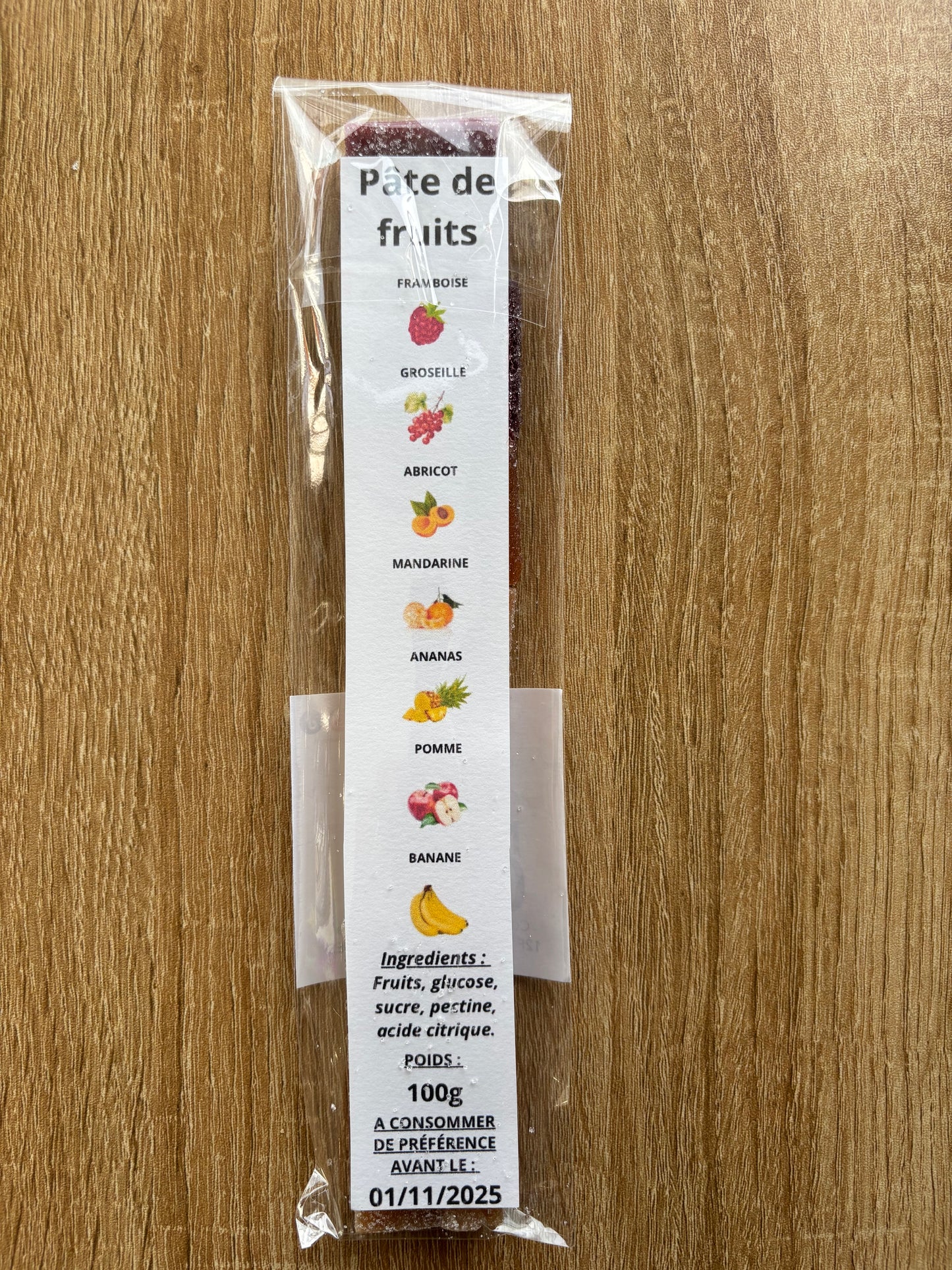 Réglette de Pâte de fruits 100g